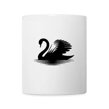 Elegante Schwan Silhouette schönes Portrait - Tasse - Weiß - Vorne
