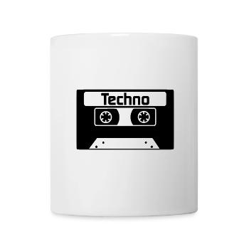 Techno - tape - logo - symbol - techno music - Mug - white - Front