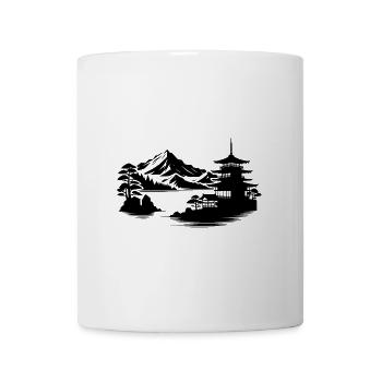 Japanese Temple Asian Landscape Design - Mug - white - Front