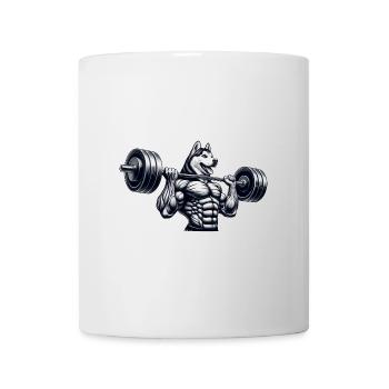Husky Dog Muscles Strong Workout Fitness - Mug - white - Front