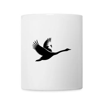 Elegant flying mute swan - Mug - white - Front