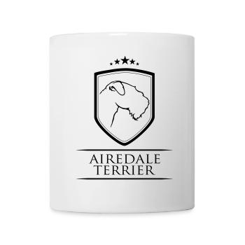 AIREDALE TERRIER COAT OF ARMS Motif pour chien Chiens Wilsigns - Mug blanc - blanc - Devant