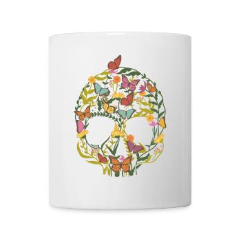 Flower Skull Flowers Skull Summer Gift - Mug - white - Front