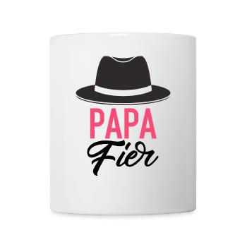 Papa fier - Mug blanc - blanc - Devant