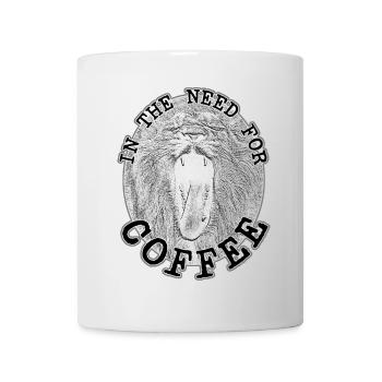 in the need for coffe black - Tasse - Weiß - Vorne