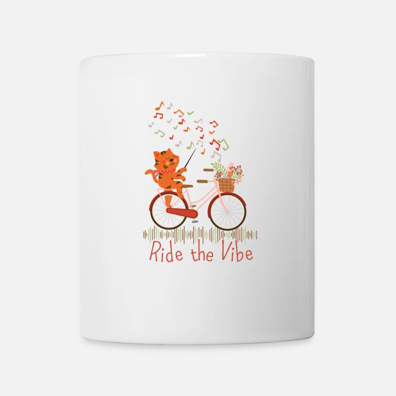 Ride the Vibe with Cat - Mug blanc - blanc