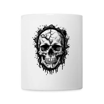 Dark Skull with Spots - Mug - white - Front