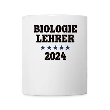 Biologielehrer 2024 Beruf Studium Lehramt Biologie - Tasse - Weiß - Vorne