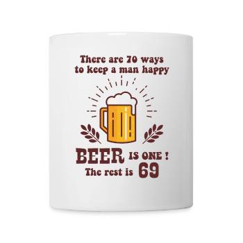 Bière - Mug blanc - blanc - Devant