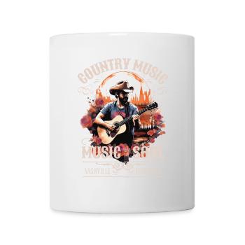 Musique country Guitare Guitariste Chanteur Vintage - Mug blanc - blanc - Devant