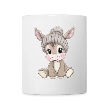 Donkey Cute Cute Baby Kids Animal Cartoon - Mug - white - Front