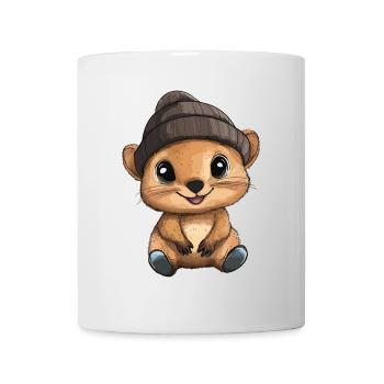Quokka mignon mignon bébé enfants animal dessin animé - Mug blanc - blanc - Devant