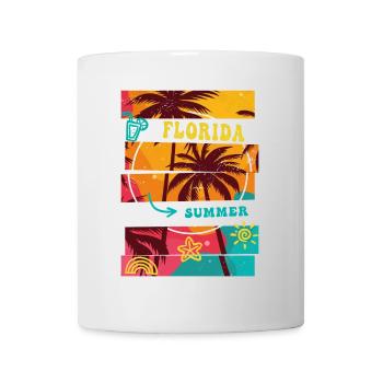 Florida USA Miami America Summer Palm Trees Beach - Mug - white - Front