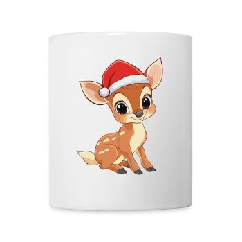 Cerf Noël mignon Noël mignon - Mug blanc - blanc - Devant