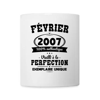 18th Birthday - February 2007 Perfection - Mug - white - Front