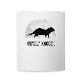 Otter Mond Otterly Crossing Fischotter Marder - Tasse - Weiß - Vorne