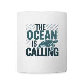 The Ocean Is Calling | Meeresliebhaber - Tasse - Weiß - Vorne