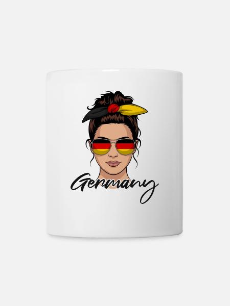 Fille Allemande Femme Drapeau Allemagne - Mug blanc - blanc