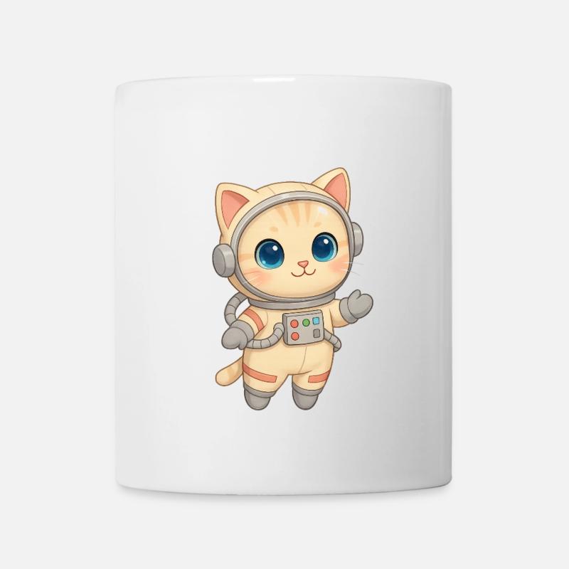 Chat aventurier de l’espace - Mug blanc - blanc