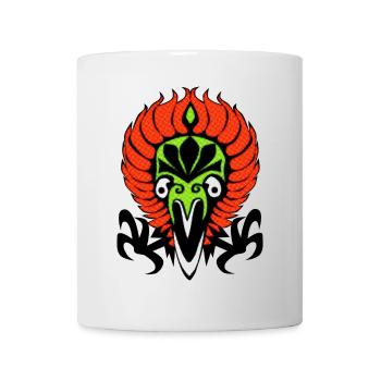 Oiseau de feu illustration, jungle magique, style ancien - Mug blanc - blanc - Devant