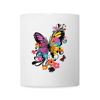 Papillon Coloré Coloré Beau Art Nature - Mug blanc - blanc - Devant