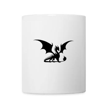 Dragon avec des ailes Style médiéval fantastique - Mug blanc - blanc - Devant