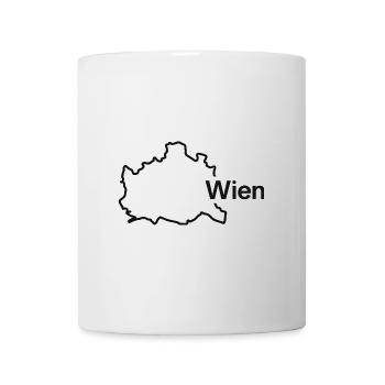 Österreich Karte Wien Silhouette - Tasse - Weiß - Vorne