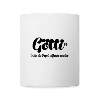 Götti wie de Papi eifach cooler Onkel Schweiz - Tasse - Weiß - Vorne