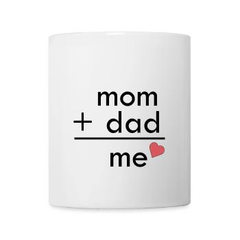 Baby ist geboren. Mom und Dad freuen sich - Tasse - Weiß - Vorne