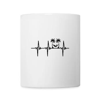 Battement de cœur pour les vacances sous les tropiques Mer et palmiers - Mug blanc - blanc - Devant