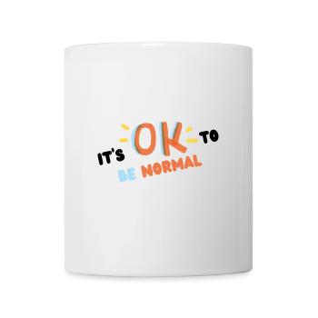 It s ok to be normal (noir) - Mug blanc - blanc - Devant