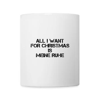 Tout ce que je veux pour Noël, c’est MA PAIX - Mug blanc - blanc - Devant