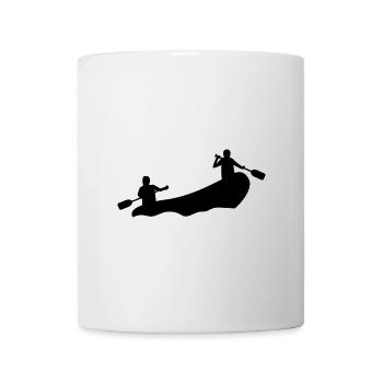 Rafting Silhouette White Water Inflatable Boat River - Mug - white - Front