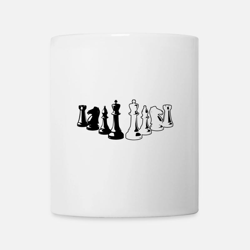 Des pièces d’échecs d’échecs - Mug blanc - blanc