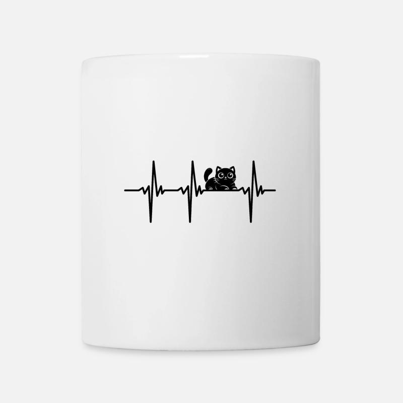 Battement de cœur pour les chats mignons - Mug blanc - blanc