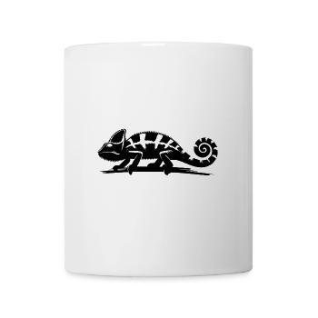 Walking chameleon in nature - Mug - white - Front