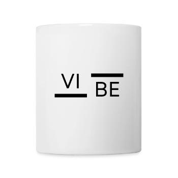 Logo minimaoïste moderne : noir et blanc - Mug blanc - blanc - Devant