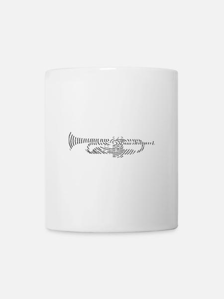 Music DNA with Trumpet Silhouette – Creative Music - Mug - white