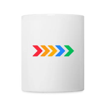 Colorful Arrows – Progress in Five Colors - Mug - white - Front