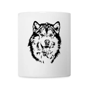 ALASKAN MALAMUTE Portrait Le cadeau des chiens de Wilsign - Mug blanc - blanc - Devant