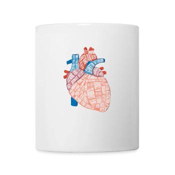 Herz Anatomie Biologe Herzschlag Medizin Geschenk - Tasse - Weiß - Vorne