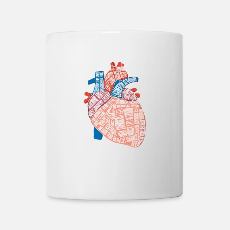 cardio anatomie biologiste cardio-battement médecine cadeau - Mug blanc - blanc