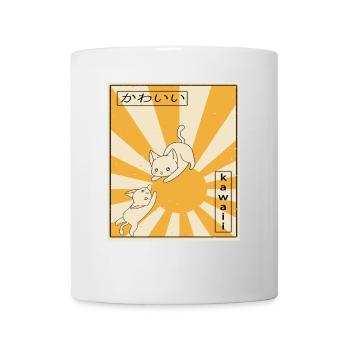 chat kawaii ramen anime conception de chat en peluche kawaii nek - Mug blanc - blanc - Devant