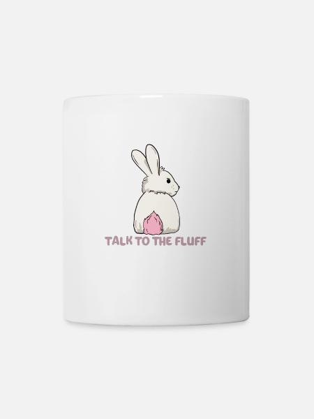 Parle au lapin de Pâques fluff - Mug blanc - blanc
