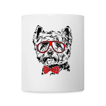 Drôle de lunettes WESTIE Chien Wilsigns - Mug blanc - blanc - Devant