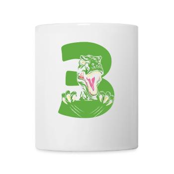 Enfants 3ème anniversaire 3 ans Dino Dinosaur - Mug blanc - blanc - Devant