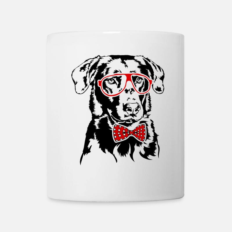 BEAUCERON Lunettes Mouches Chiens Chiens Wilsigns - Mug blanc - blanc