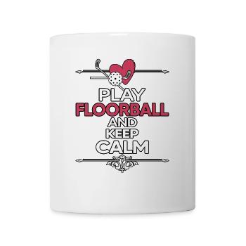 Unihockey Floorball Unihockeyspieler bleiben ruhig - Tasse - Weiß - Vorne