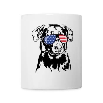 BEAUCERON America Flag Dogs Wilsigns - Mug - white - Front