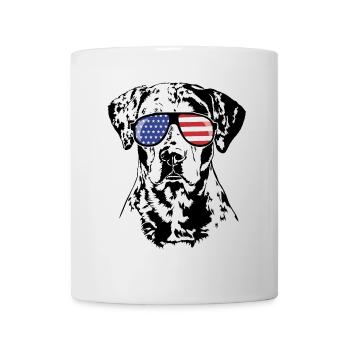 CATAHOULA LEOPARD DOG America Flag Lunettes de soleil - Mug blanc - blanc - Devant